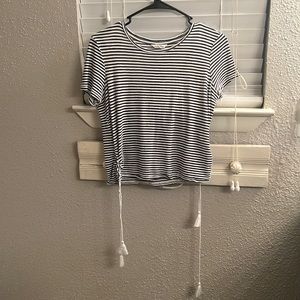 Striped tassel shirt